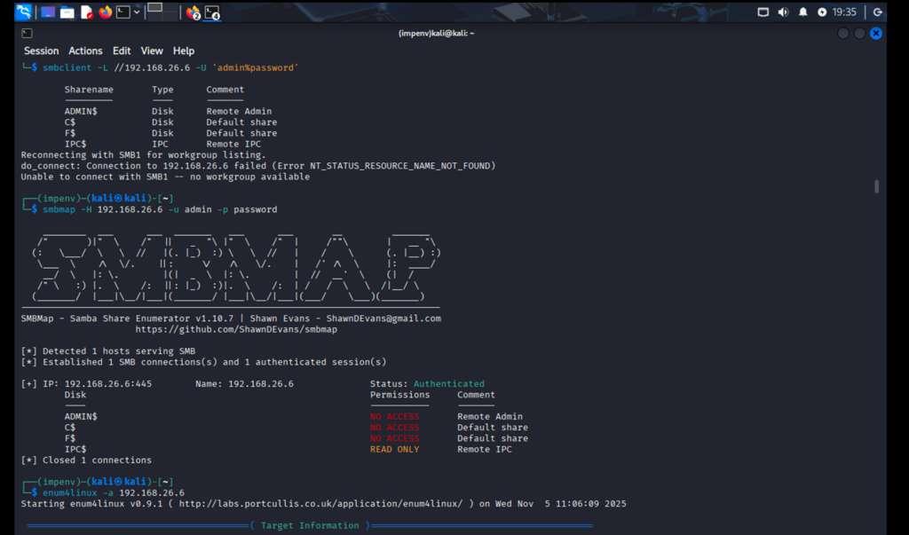 SMB Enumeration with smbmap