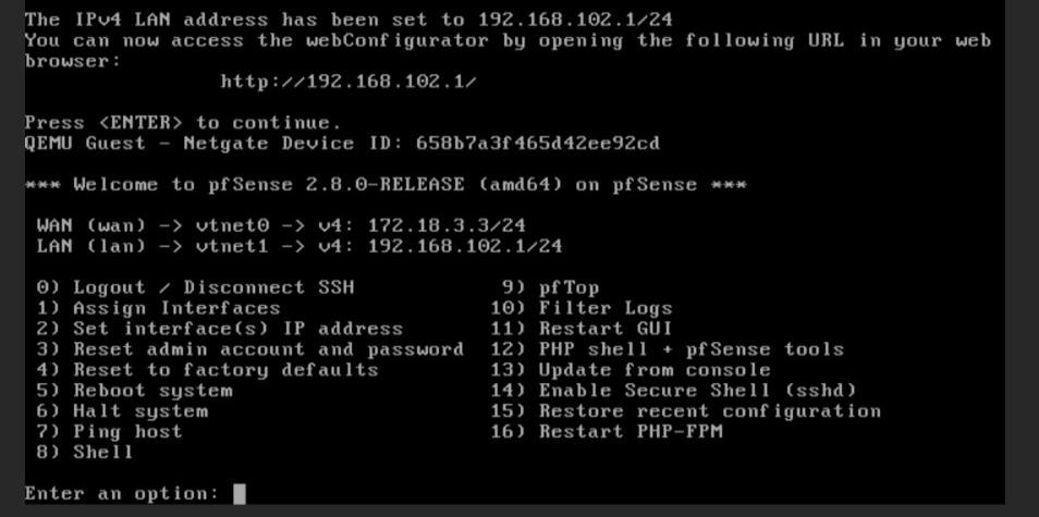 pfSense IP Configuration
